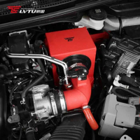 Performance Red Aluminum Mushroom Air Intake Filter Kit For Honda Fit GK5 Engine Air Conditioning System custom