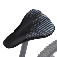 Bicycle Saddle Cushion Soft PU Leather Silicone Padded Bike Seat Cover Bicycle Saddle Seat Cushion Cover For Bike Outdoor