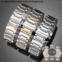 for Mido Commander M021 Watch Strap Steel Strap M021A Watch Chain Accessories M021431a Steel Watch Strap Men's Bracelet 21mm