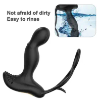 Anal Vibrator Seven-frequency Vibration Heating Wireless Remote Control Vibrating Male Prostate Massager for Couples