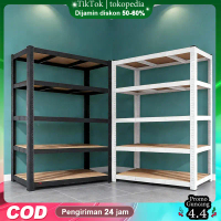 【Ramadan Promo Super 50-60% Diskon Besar】AK3- Rak Besi Siku 5 susunShelf/Rak gudang Serbaguna Rak Aq