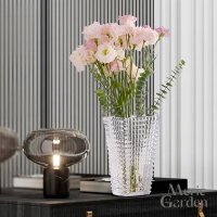Meric Garden 歐式輕奢璀璨透明水晶花瓶/裝飾花器/桌面擺飾