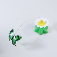 Mainan Kucing Kupu-Kupu Elektrik Automatic Rotating Flying Butterfly