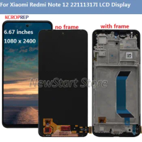 6.67 inches original amoled for xiaomi redmi note 12 lcd display touch screen digitizer Assembly for xiaomi redmi note12 lcd