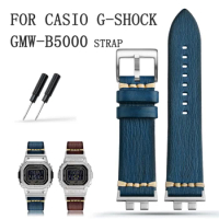 Modified Replacement strap For Casio G-SHOCK 3459 GMW-B5000 watchband converter Bracelet cowhide vintage Leather Accessories