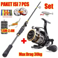 SKY - Daiwa Set Pancing 1.65M-2.4M Joran Pancing HE1000-7000 Reel Pancing Murah Kuat Power Pancing S