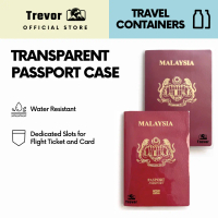 TREVOR Transparent Passport Case - Sarung Pasport Lut Sinar Travel IC Credit Card Case Pouch Cover H