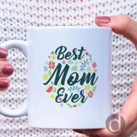 Mug Custom Best Mom Ever Hadiah Hari Ibu Unik Cantik