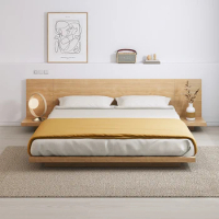 Japanese Bedroom Set, Queen King Size Floating Tatami Bed Frame Furniture