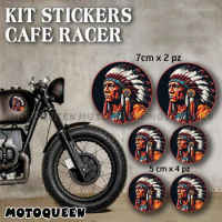 Motorcycle Fairing Helmet Tank Pad Saddlebags Side Cover Decals Cafe Racer Indians Indian Chief Kit Stickers For Car Biker Rider