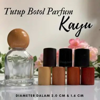 No Brand Tutup Botol Parfum Bottle Cap Penutup Parfume Kayu Wood Semi Press 30ml 50ml 100ml MOTIF 3
