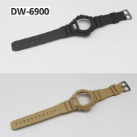 1+1 Frame Bezel+Watchband Strap DW-6900 Bracelet accessories Wristband Smart Watch Cover DW6900 Protective case Shell