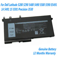NEW 93FTF Laptop Battery For Dell Latitude 5280 5290 5480 5490 5580 5590 E5491 14 5491 15 5591 Precision M3520 M3530 11.4V 51WH
