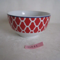 500pcs high temperature plain white porcelain 5.5-6 inch variegated noodle bowl