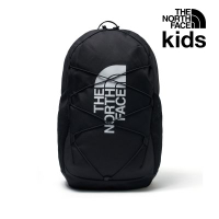 【The North Face 官方旗艦】 北面兒童黑色DWR防潑水大容量休閒後背包｜52VYJK3 書包