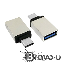 USB 3.1Type-C(公)轉USB 3.0(母)OTG鋁合金轉接頭(2入組)