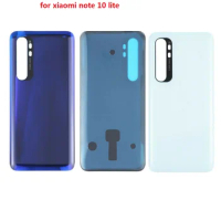 New For Xiaomi Mi Note 10 lite Battery Cover Back Glass Panel Rear Housing Case For Mi Note 10 lite Back battery Cover