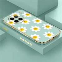 Cute Soft Case For VIVO X90 X60 X70 X80 Pro Z1X Z3i Z5X S1 S7 S12 S15 S16E Silicone Flower Plating Shockproof Cover Funda