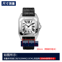 สายนาฬิกา Hailishi ที่เข้ากันได้กับนาฬิกา Cartier Santos สำหรับผู้ชาย SANTOS 100 สายนาฬิกาผู้หญิงหนั