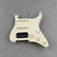 3Ply Cream SSH Loaded Prewired Guitar Strat Pickguard Humbucker Pickups Set for Fender Stratocaster Electric Guitar