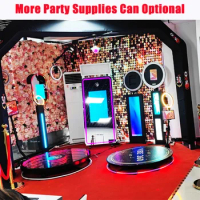 USA Warehouse Original Factory Spin Photo Booth 360 Video Booth for Party Camera 360 Photo Booth Automatic 115cm Party Supplies