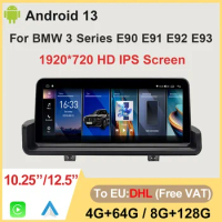 Factory Price ID8 Carplay 12.5" For BMW 3Series E90 E91 E92 E93 Car Video Player Central Multimedia GPS Navigation Android Auto