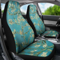 Van Gogh Almond Blossom Car Seat Covers,Pack of 2 Universal Front Seat Protective Cover