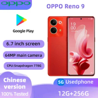 oppo Reno9 5G Android CPU Qualcomm Snapdragon 778G Unlocked 6.7 inch 12GB RAM 256GB ROM All Colours Original used phone