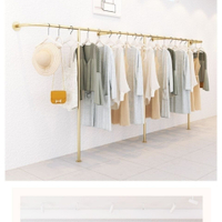 女裝店鋪服裝店展示架上墻壁掛式組合衣架簡約側正掛桿掛衣服架子