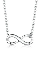 Elli Jewelry Kalung Choker Wanita Perak 925 Liontin Infinity Korea Style Elegan