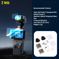For DJI Osmo Pocket 3 Ultrathin HD Clear Tempered Glass Screen Protector LCD Display Film DJI Pocket 3 Camera Lens Protector