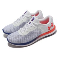 【UNDER ARMOUR】Under Armour 慢跑鞋 Charged Breeze 白 藍 橘紅 UA 男鞋(3025129103)