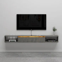 Floating TV Stand, 95'' Wall Mounted Entertainment Center TV Media Console, Floating Shelves with Door