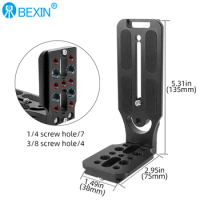 BEXIN L130-50C Foldable Universal Camera L Bracket Shot Quick Release L Plate 1/4 In Screw Compatible Arca Swiss Vertical Video