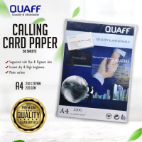 Quaff A4 Size Calling Card Paper Matte Double Sided 220gsm & 250gsm 50sheets Pack