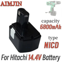 14.4V 6.8Ah NICD replaceable battery, suitable for Hitachi cordless power tool BCL1430 CJ14DL DH14DL EBL1430 BCL1430 BCL1