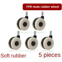 5 Pcs/Lot Chair Wheel Accessories Computer Pulley Boss Caster Universal Rubber