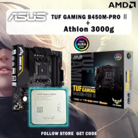 NEW ASUS TUF GAMING B450M PRO Ⅱ Motherboard + AMD Athlon 3000G CPU Suit Socket AM4 without cooler