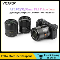 VILTROX 13mm 23mm 33mm 56mm F1.4 APS-C Camera Auto Focus Portrait Fixed Focus Lens For Canon M Fuji XF Nikon Z Sony E Mount
