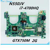 N550JV Mainboard For ASUS N550JV N550JK N550JX N550J G550JK G550JX Laptop motherboard With i5 i7 CPU GT750M/GTX850M GPU DDR3L