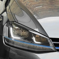 aimey ชุดแต่งไฟหน้ารถยนต์ 2 ชิ้น สำหรับ VW Golf 7 MK7 R-Line GTI GTD GTE TDI TSI MPI 2014-2018 วัสดุ