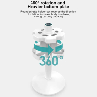 ABS 3/6/9 Kedudukan Rak Pipette Makmal Putaran 360 Darjah Universal Trapezoid Pipette Stander Mensta