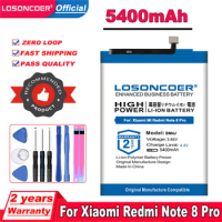 LOSONCOER 5400mAh BM4J Battery For Xiaomi MI Redmi Note 8 Pro Note8 Pro Mobile Phone Battery in stock Free Tools