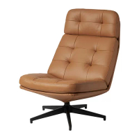 HAVBERG 旋轉扶手椅, grann/bomstad 金棕色, 66x99x92 公分