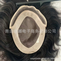 Former Lace Mono 120% Density Durable Men Toupee Breathable Male Wigs 100% Human Hair Systems Natura