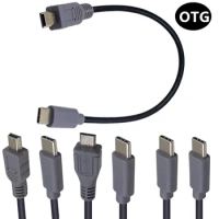 Mini USB to USB C OTG Cable,Micro USB to USB C OTG Cable，USB C to USB C OTG Cable，On-The-go Data Convertor Adapter OTG Cable