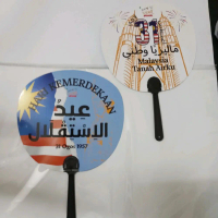 MERDEKA Arabic Hand fan ,Kipas tangan Bahasa Arab 1 kipas 2 design /2 side
