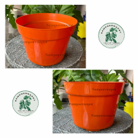 pot bunga tanaman nkt polos 20 warna merah bata - NKT POLOS MERAH BATA