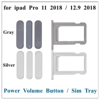5Pcs Sim Tray Holder Slot for iPad Pro 12.9 3rd Gen 11 Inch Pro11 2018 Power Volume On Off Key Switch Side Buttons Repair Parts