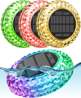 Solar Powered Floating Swimming Pool Lights RGB Multi Color Changing Waterproof Led Lights That Floa